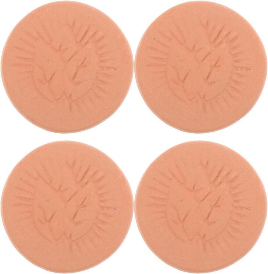 Broodmand Isolatieplaat Terracotta Broodwarmer Brood Vers Houden Gelijkmatige Warmteverdeling 4 stuks Lichtbruin