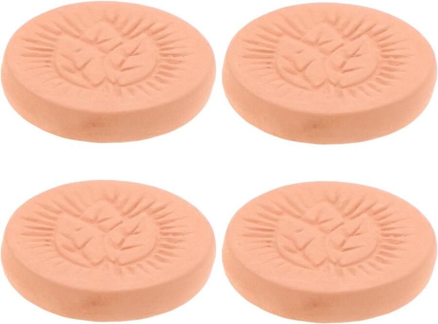 Broodmand Isolatieplaat Terracotta Warmhouder Brood Warm Houden Natuurlijke Vochtregulatie 3.8 x 3.8 cm Lichtbruin