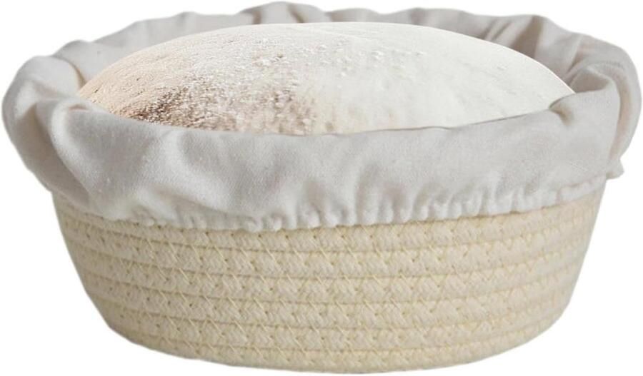 Ovale Rijsmand Banneton Broodrijsmand Zuurdesem Bakken Met Wasbare Voering 20x25x8 cm Niet gespecificeerd