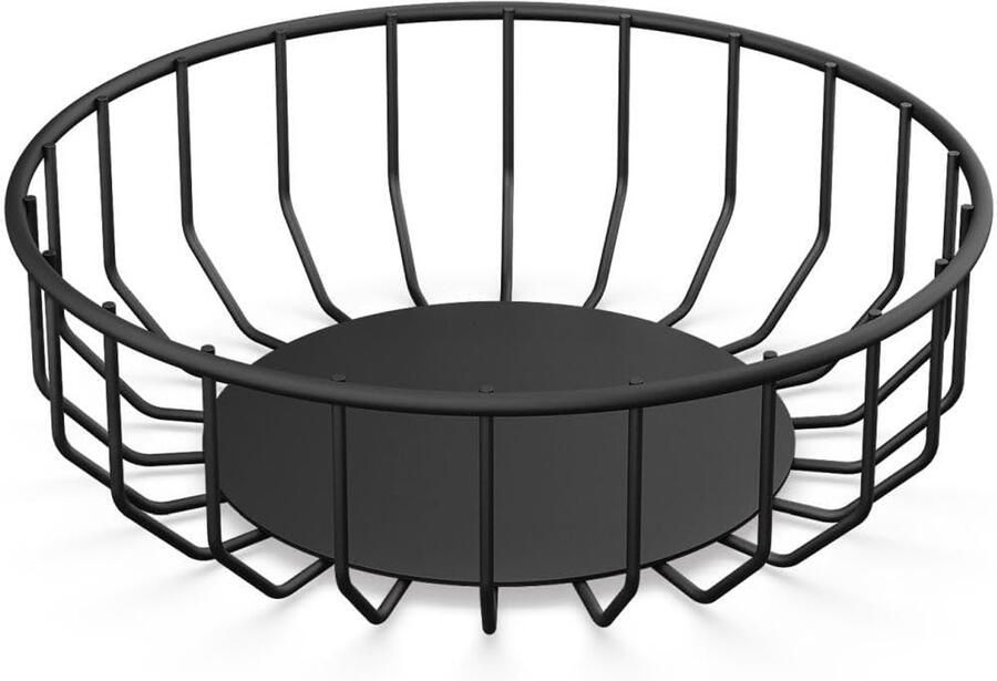 Broodmand Mandjes Brood serveren Roestvrij staal PVD coating Diameter 235 cm Zwart