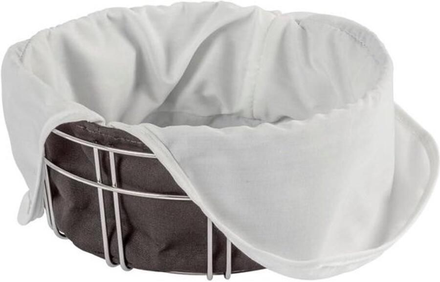 Broodmand Metaal Broodzak Fondue Stijlvol Serveren Meerdoel Gebruik 21.5 cm Zwart