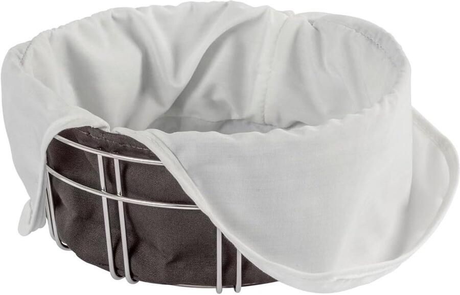 Broodmand Metaal Broodzak Fondue Stijlvol Serveren Meerdoel Gebruik 21.5 cm Zwart