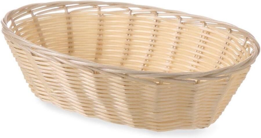 Broodmand Ovaal Bakkersmand Gevlochten Brood Presenteren Zeer Breukbestendig 22.5 cm Beige