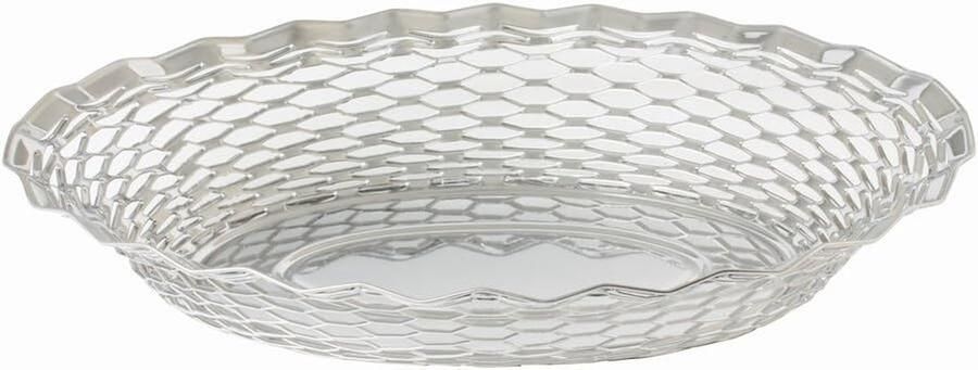 Broodmand Ovaal Broodhouder Brood Serveren Roestvrij Staal 30x24 cm Zilver