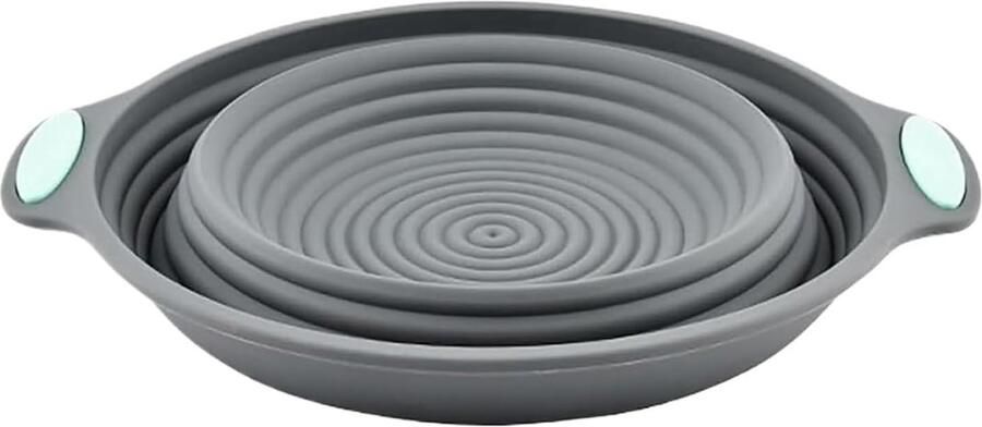 Broodmand Proofing Bakkom Deeg Zelf Brood Bakken Antislip Handgrepen 29x25 cm Grijs