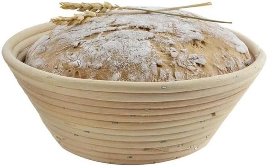 Broodmand Ratan Ronde mand Brood bakken Natuurlijke uitstraling 20 cm Natuurlijk
