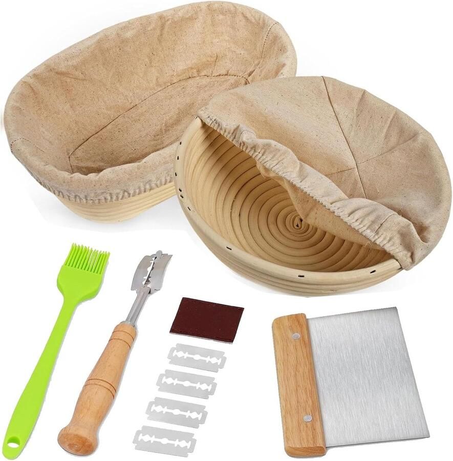 Broodmand Rijs Bakaccessoires Zuurdesem Mooi Brood Bakken Natuurlijk Rotan Materiaal