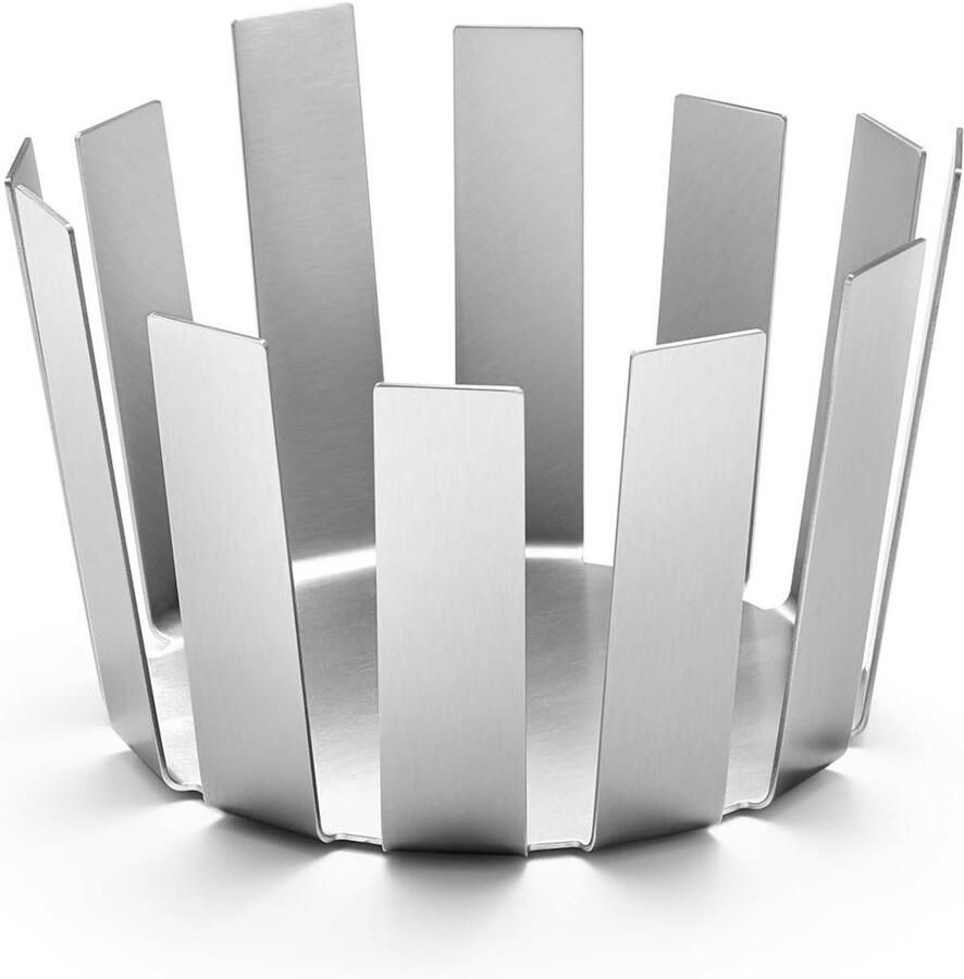 Broodmand Roestvrijstaal mand Tafelpresentatie Mat geborsteld 21.5 cm diameter Zilver