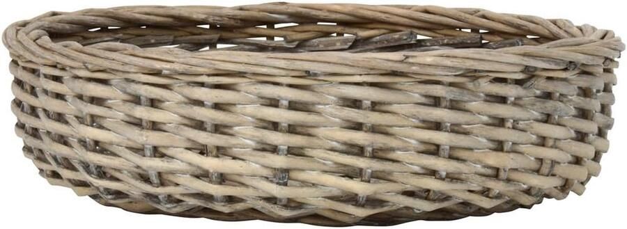 Broodmand rond Rotan mand Brood serveren Handgevlochten design 27 cm Natuurlijk