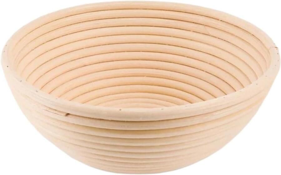 Broodmand Rotan Gistmand Bakken Zuurdeeg Rijzen Natuurlijk Materiaal 25 x 8 cm Houtkleur