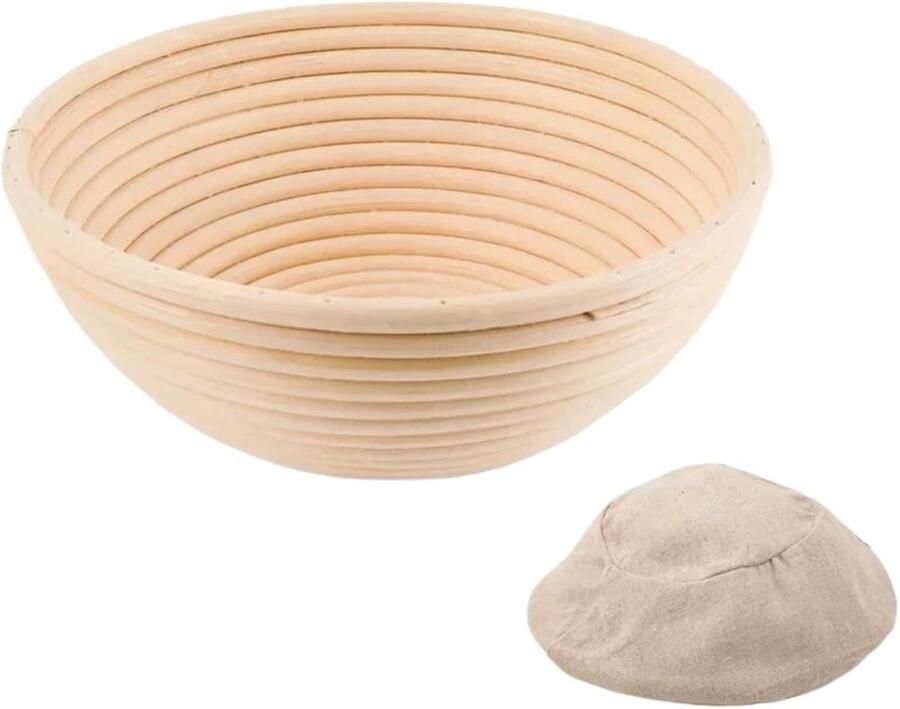 Broodmand Rotan Rieten Deegvorm Brood Rijzen Natuurlijke Materialen 30 x 8 cm Houtkleur