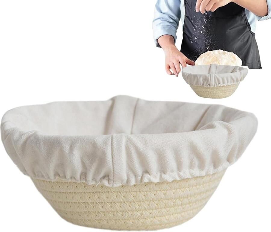 Broodmand Rotan Rijsmand Deegmand Brood Bakken Handgemaakt Natuurlijk Materiaal 20.8 x 6.8 x 6.8 cm Natuurlijk