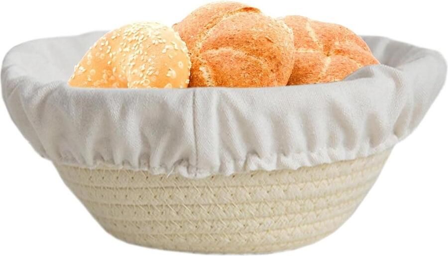 Broodmand Set Rijsmand Deeg Brood Bakken Handgemaakt Katoen 20-25 cm Niet gespecificeerd