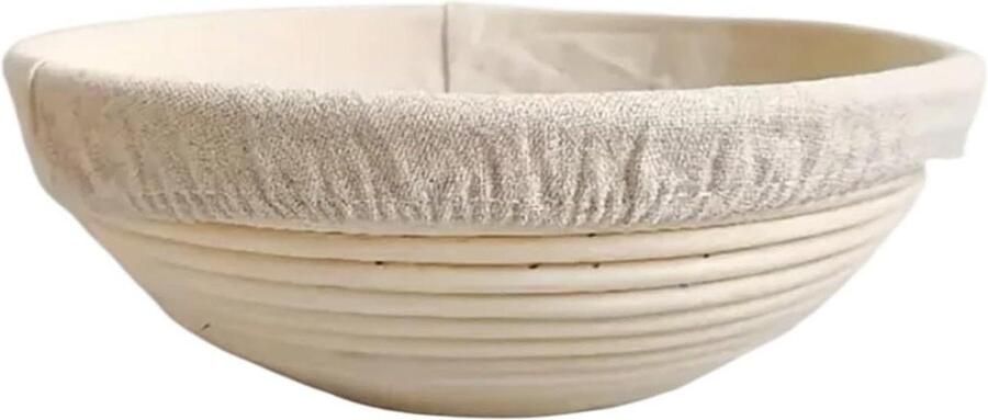 Broodmand Set Rijsmanden Brood Bakken Natuurlijk Rotan 25 cm Houtkleur