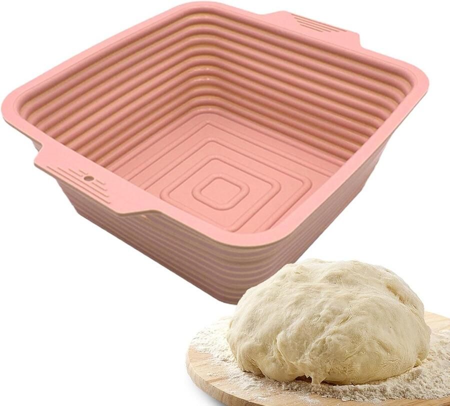 Broodmand Siliconen Broodtestbak Brood bakken Hittebestendig 25.8 cm Roze