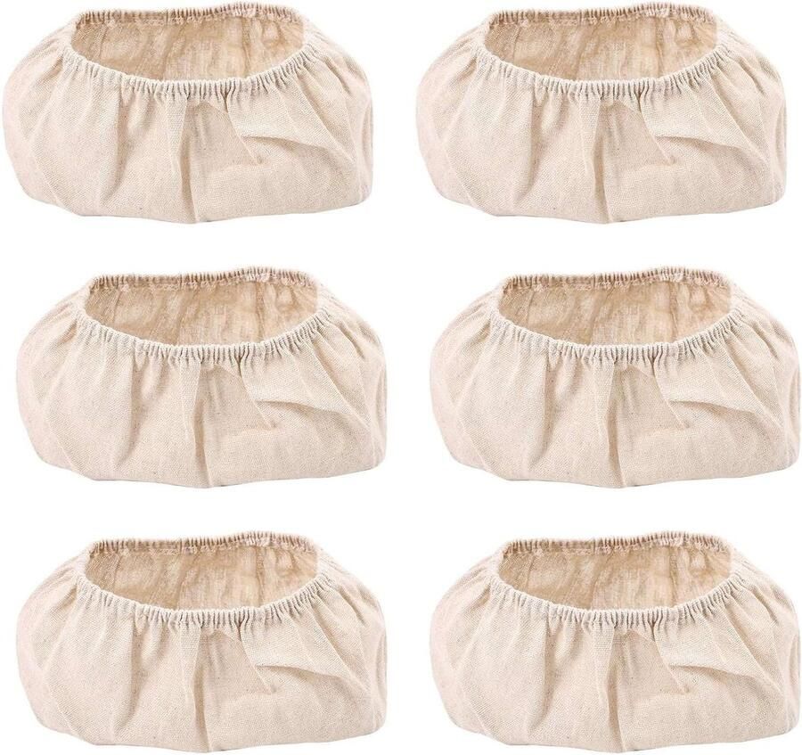 Broodmand Voering Rijsmand Doek Brood Bakken Natuurlijk Materiaal 25 x 15 x 8 cm Beige
