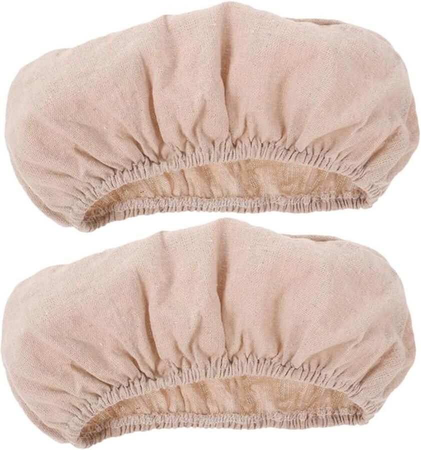 Broodmand Voering Rijsmand Doek Brood Bakken Ovale Vorm 30x14 cm Beige