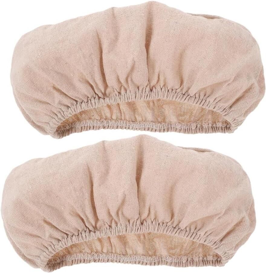 Broodmand Voeringdoek Rijsmand Doek Brood Bakken Ovaal Ontwerp 2 Stuks Beige