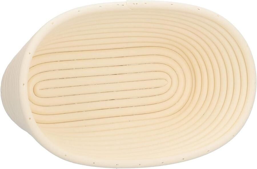 Broodmandje Gistingsmand Rijsmand Thuisbakken Keuken Hygiënisch Materiaal 25x15x9cm Gebroken wit