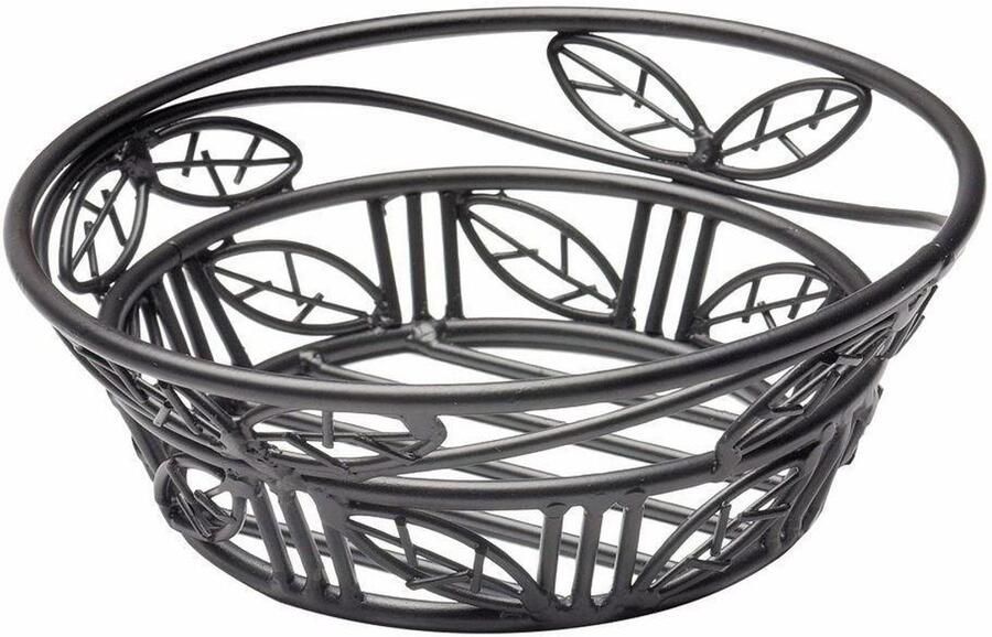 Broodmandje Ovaal Smeedijzeren mand Brood Serveren Duurzaam Materiaal 23 cm Breed Zwart