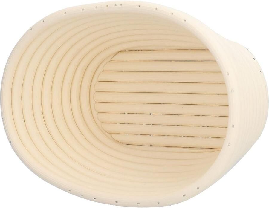 Broodmandje Rijsmand Brood bakken Duurzaam plastic 21x14x8cm Gebroken wit