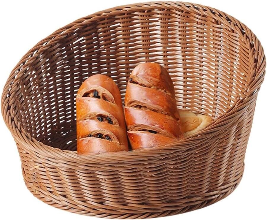Broodmandjes Serveer Broodserviesmand Rotan Brood Presenteren Gevlochten Imitatie Rotan Medium Niet gespecificeerd