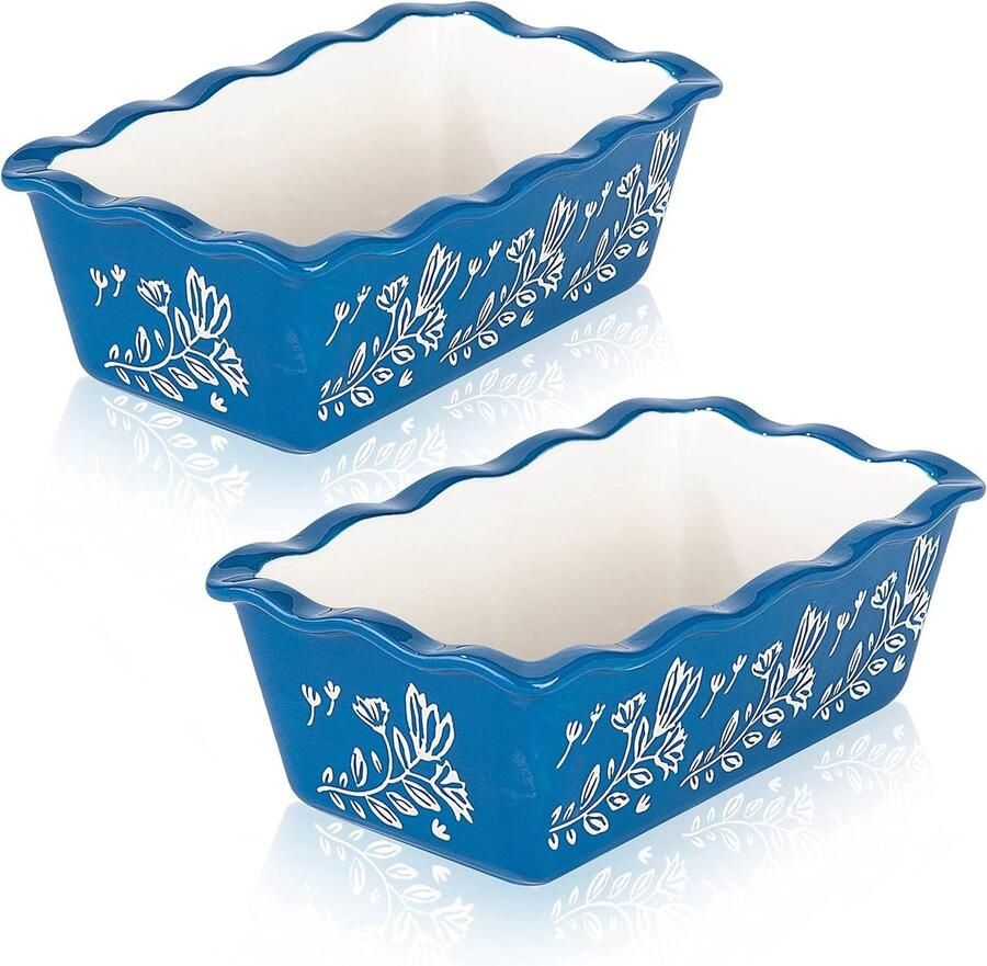 Broodpan Keramiek Broodbakvorm Bakblik Brood Bakken Gladde Textuur 25 x 14 x 8 cm Wit