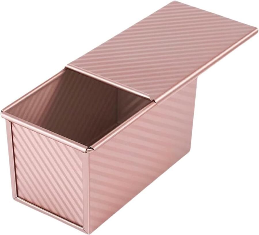 Broodpan met deksel Broodbakpan Toastdoos Zelf Brood Bakken Antiaanbaklaag Bodemventilatie 19.5 x 10.5 x 11 cm