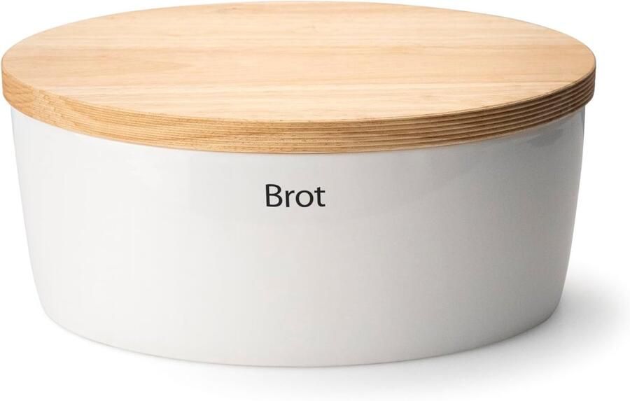 Broodpot Ovaal Broodtrommel Keuken Brood Vers Houden Speciale Luchtgaten 36x23x155 cm Wit