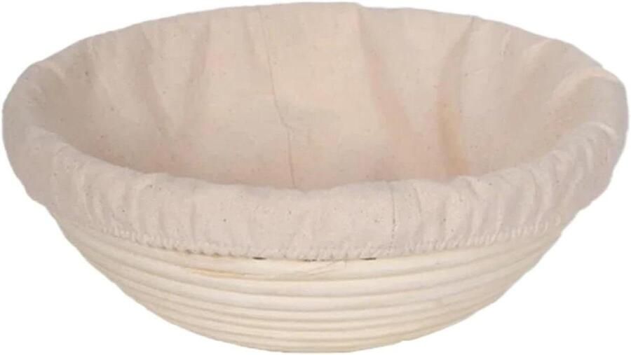 Broodproofing mand Rijsmand deeg Ambachtelijk brood bakken Natuurlijk rotan materiaal 21x7 cm Houtkleur