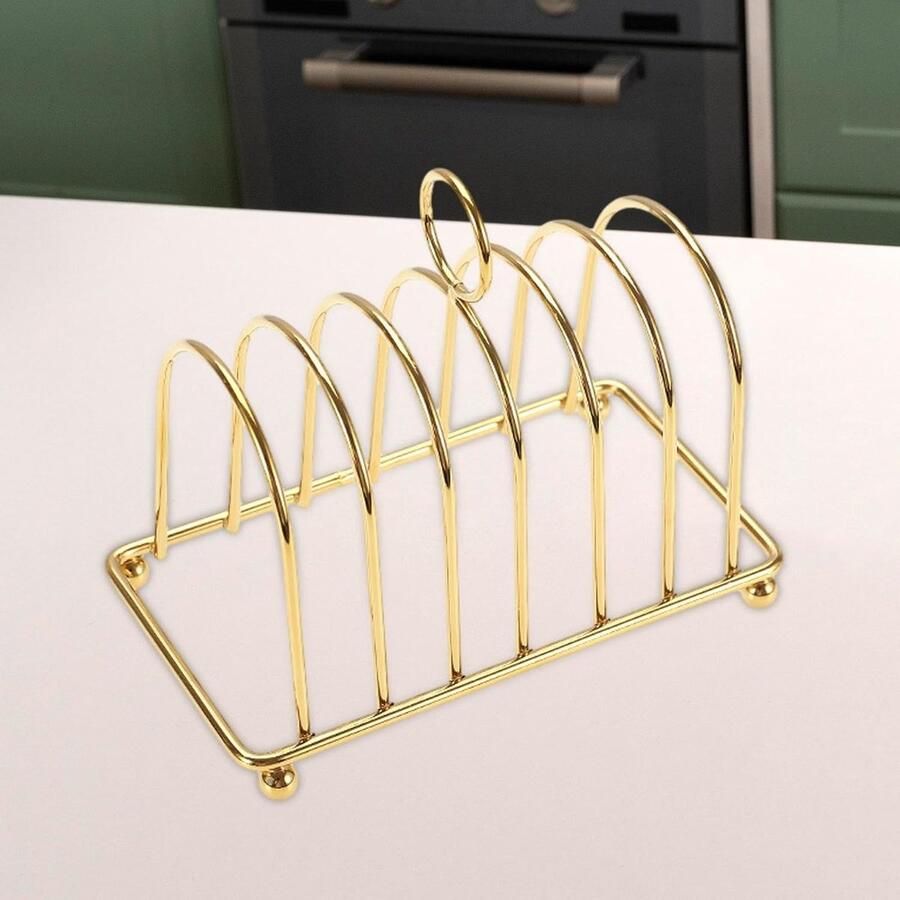 Broodrek Toastrek Houder Brood Bakken Gladde Beweging 14 x 8 x 9 cm Zwart