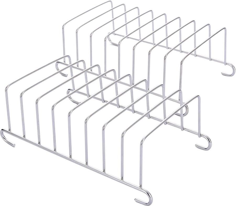 Broodrekken Toaststand Ontbijt Serveren Voedselveilig Materiaal 2 Stuks Zilver