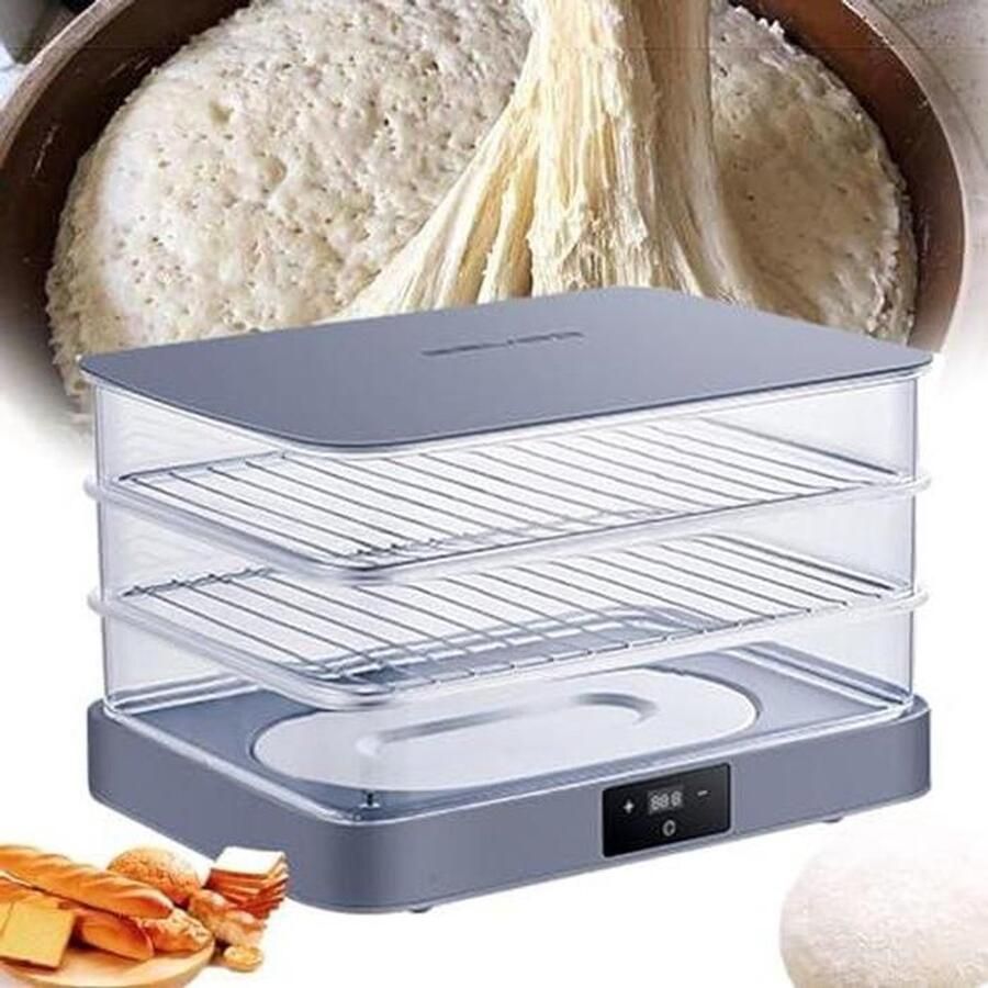 Broodrijskast Deegrijsmachine Brood Bakken Automatische Vochtigheid 40L Inhoud Zwart