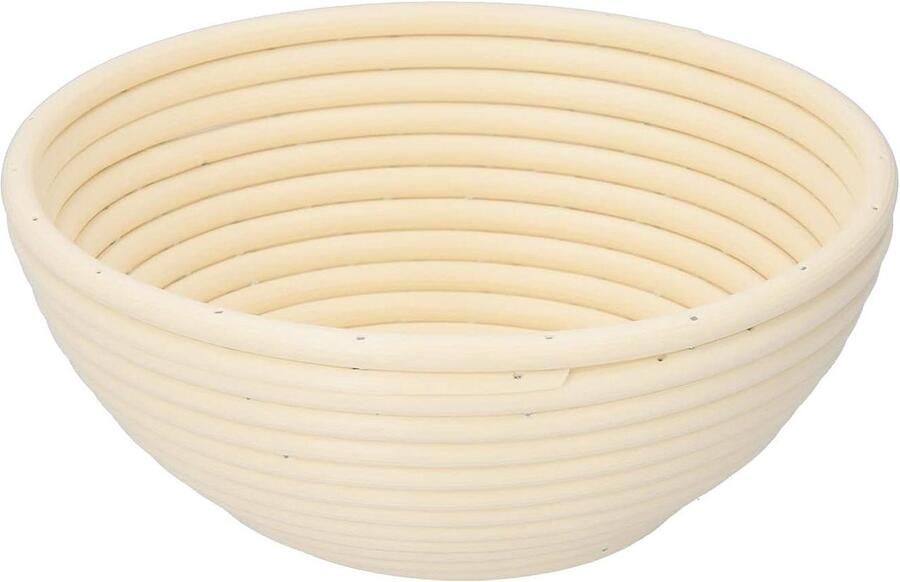 Wasbare Gistmand Brood Broodmand Rijsmand Brood Bakken Innovatief Dubbel Ontwerp 20x20x11 cm Witachtig