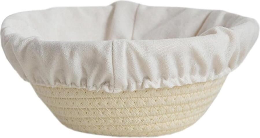 Broodrijsmand Zuurdeegmand Ambachtelijk brood bakken Handgemaakt katoenen touw 4 x 10 x 4 cm Natuurlijk