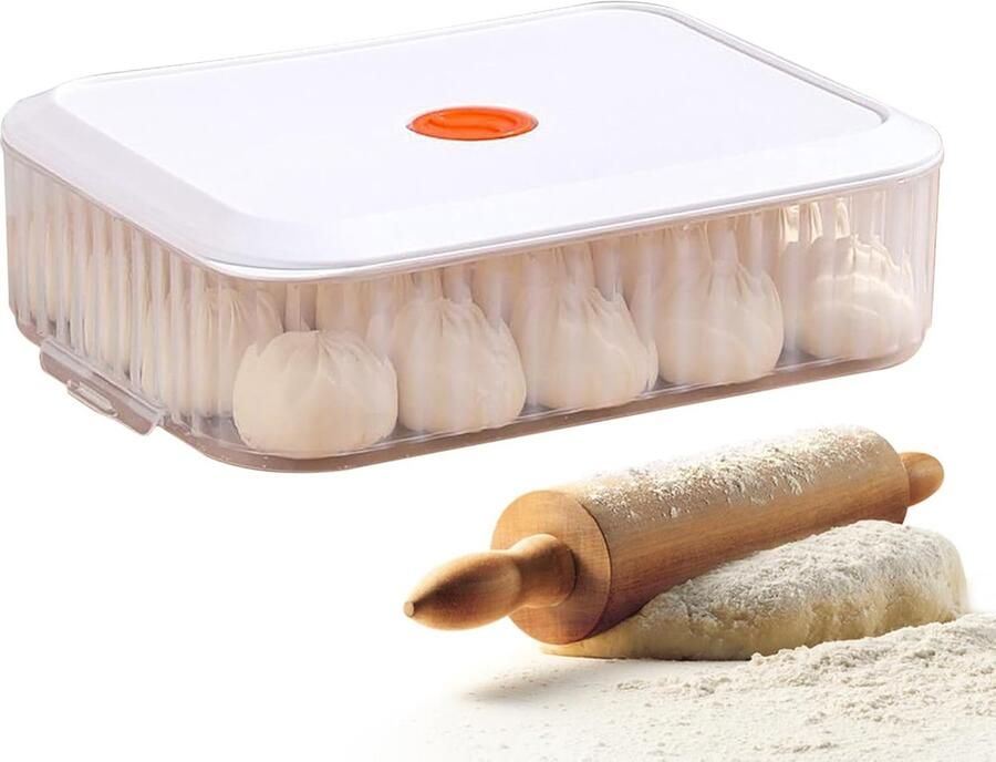 Deeg Rijsbox Fermentatie Container Brood Bakken Aroma Bescherming 31 x 23 x 9 cm Grijs