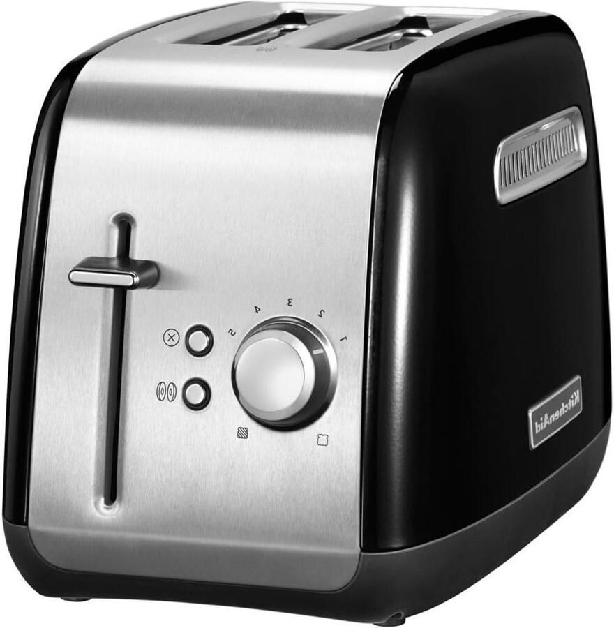 Broodrooster 2 plakjes Toastapparaat Rooster Ontbijt Bereiden Extra brede sleuven 2 sleuven Zwart