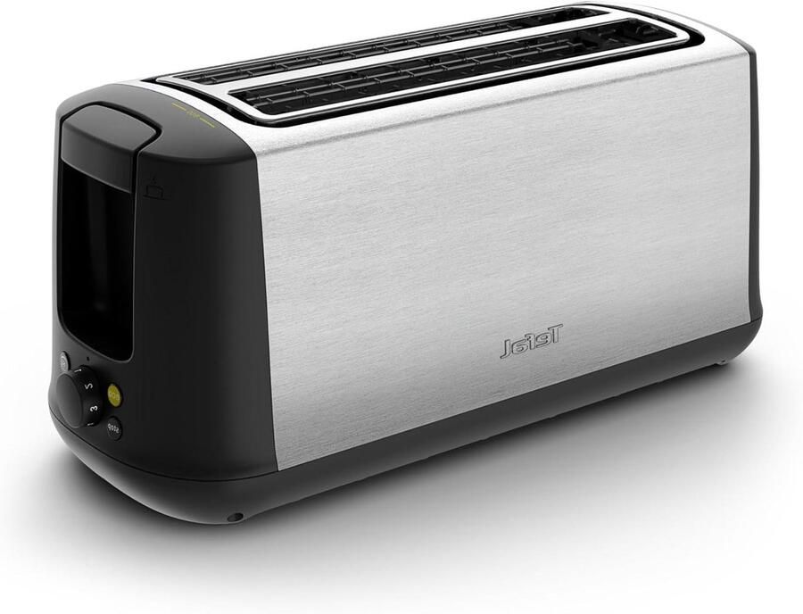Broodrooster 2 sleuven Lange sneetjes Ontbijt bereiden Energiebesparende ECO-functie 25 cm sleuven RVS