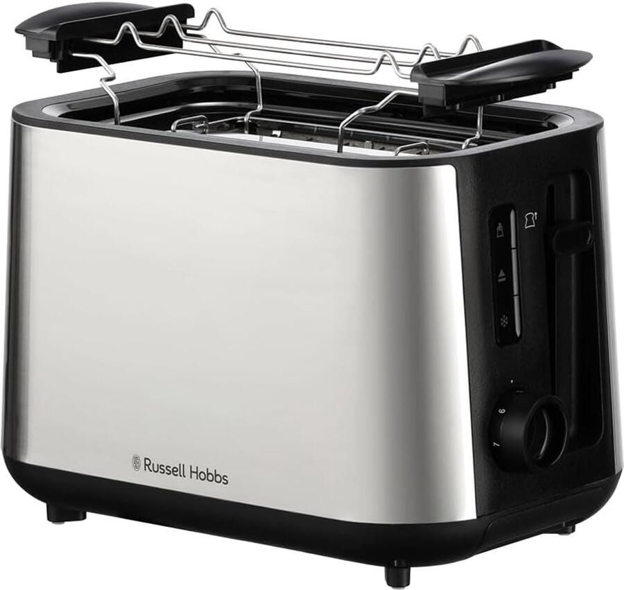 Broodrooster 2 Snede Toastapparaat Broodbruiner Perfect Ontbijt Maken Extra Brede Sleuven 29x17x23 cm Roestvrij Staal