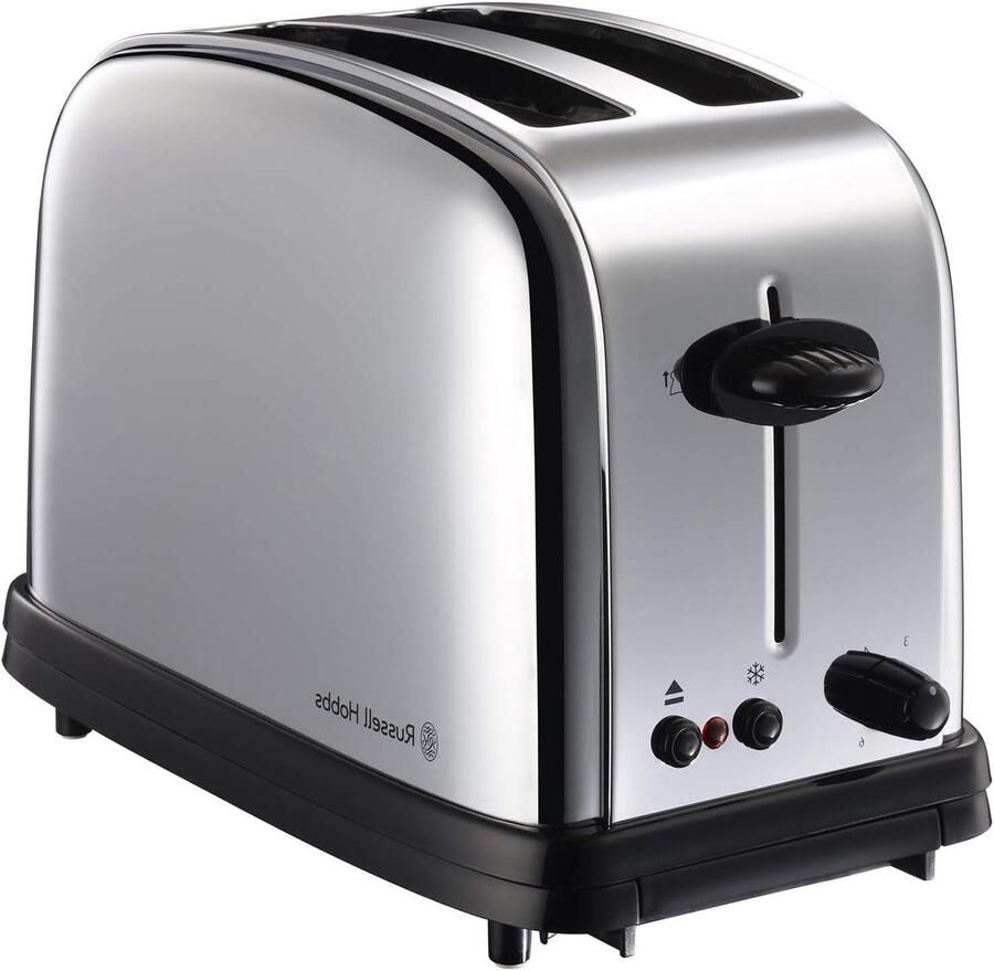 Broodrooster 2 sneden Toastapparaat RVS Brood roosteren High-Lift functie 335 x 225 x 19 cm Zilver