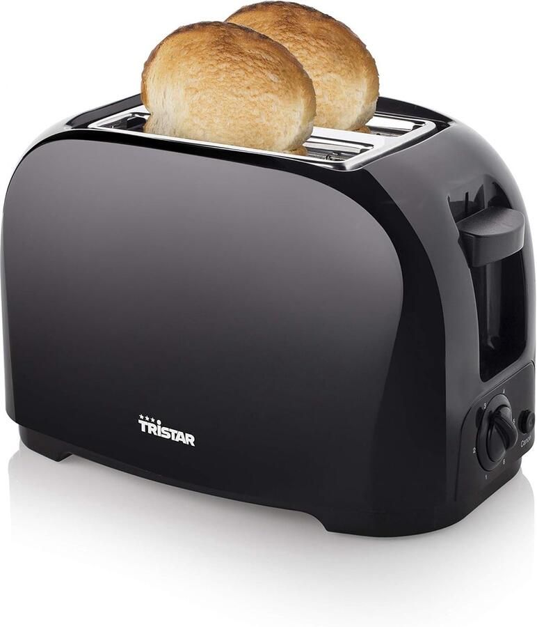 Broodrooster 2 Sneetjes 6 Bruiningsstanden Compact Kruimellade 800W