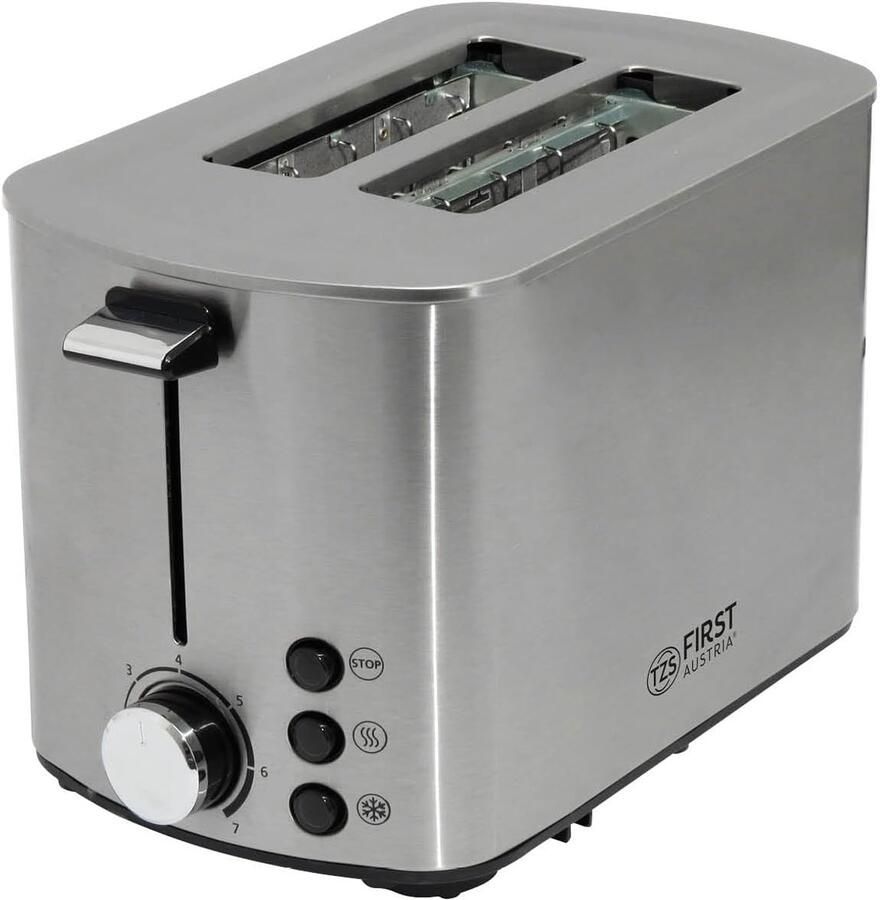 Broodrooster 2 sneetjes Dubbele toastmachine Snel ontbijten Afneembaar broodjesopzetstuk 28.5x16.5x18 cm Grijs
