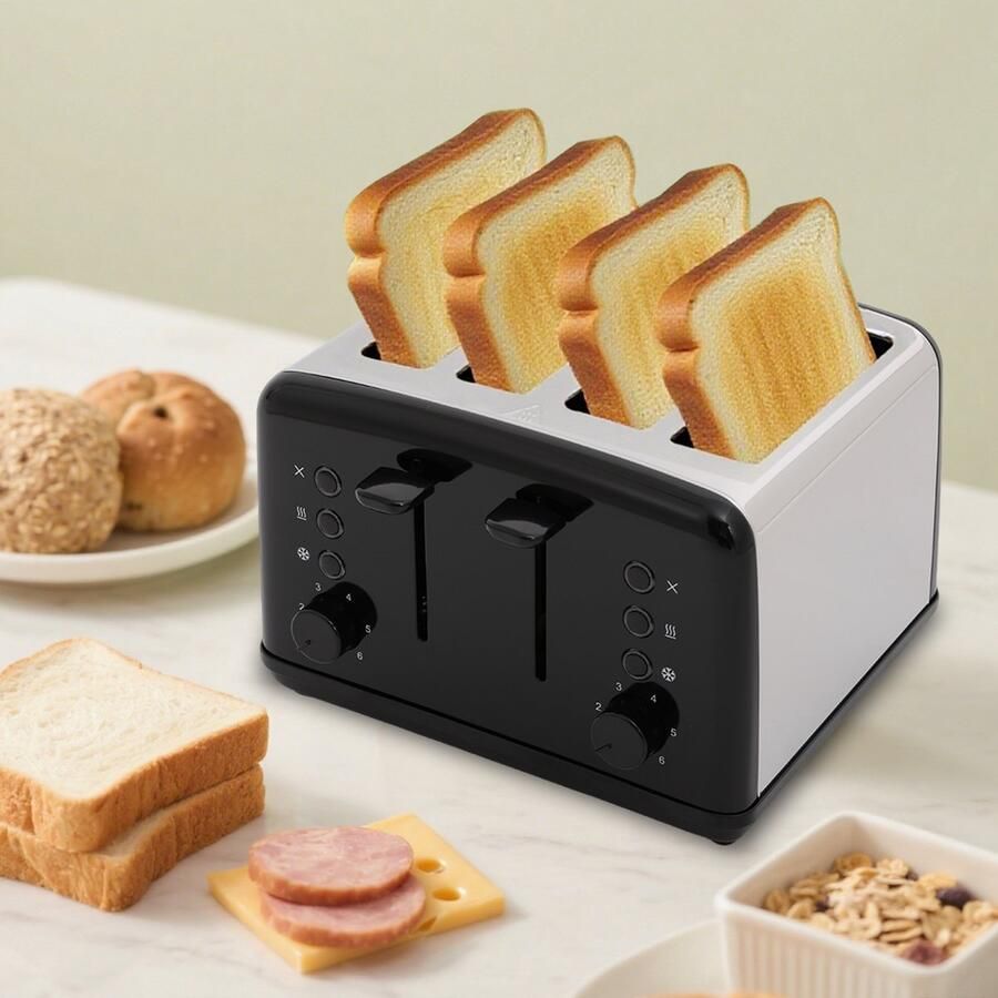 Broodrooster 4 Plakjes 1460 W Vermogen Elektrisch Huishoudelijk Sandwichmaker Ontbijtmachine