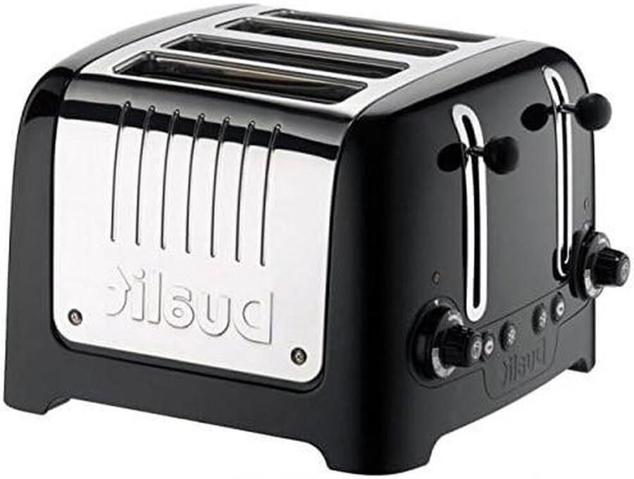 Broodrooster 4-Slots Rooster Snel Ontbijten Met Twee Tangen 1800 Watt Rood