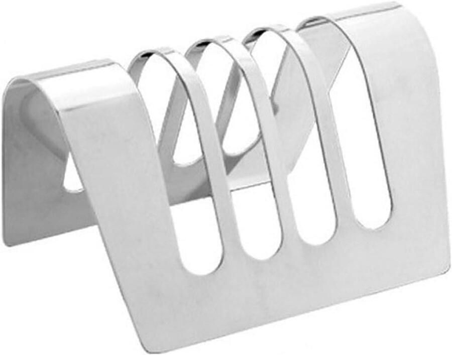 Broodrooster 4 vakken Toastrek Ontbijt serveren Roestvrij staal 14 cm breed Zilverkleurig