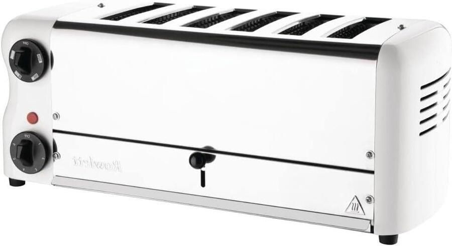 Broodrooster 6 Sleuven Toast Apparaat Ontbijt Maken Energiebesparend Instelbaar 81 Kilogram Wit