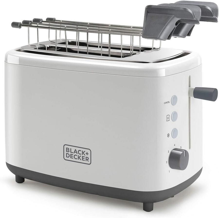 Broodrooster 820 W met 2 brede gleuven en 7 roosterniveaus