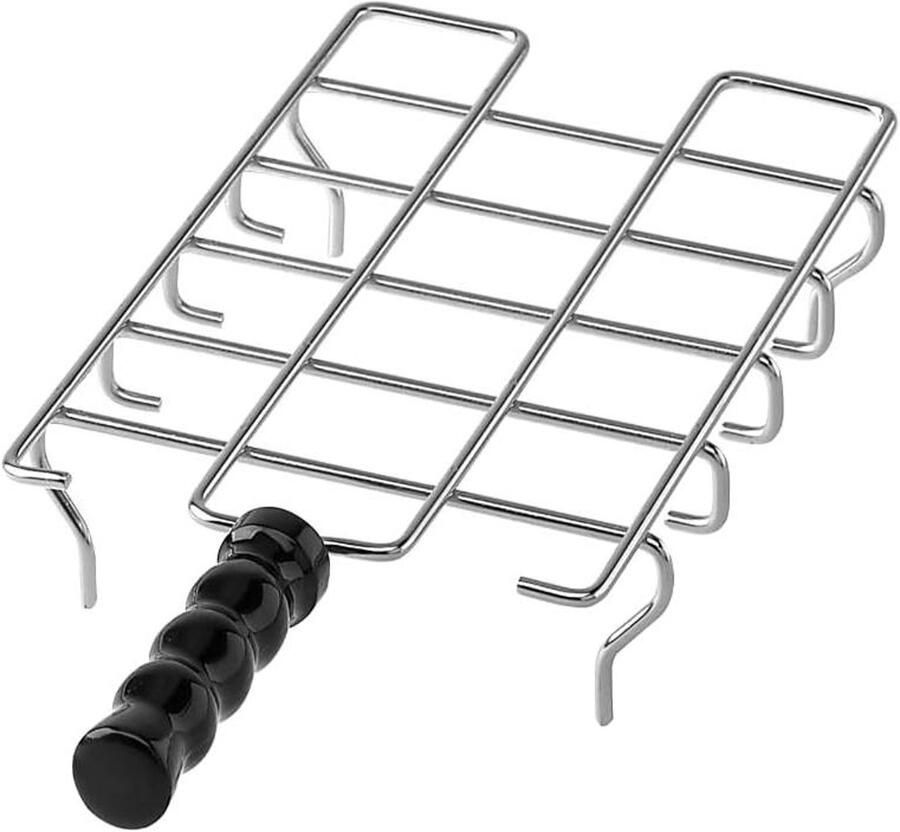 Broodrooster Accessoire Broodverwarmer Broodjes Opwarmen Roestvrij Staal 14x14x3 cm Zilverkleurig
