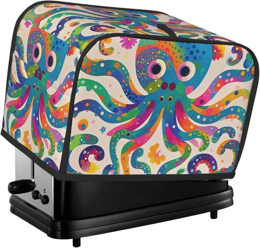 Broodrooster Cover Broodmachinehoes Stofkap Keuken Apparaten Beschermen Gewatteerde Bescherming 29D x 20.1W x 19.1H cm Zwart
