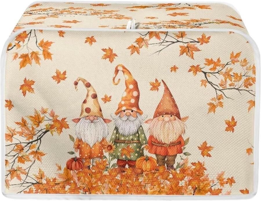 Broodrooster Cover Keuken Accessoire Keuken Apparaat Beschermen Wasbaar Canvas Polyester Medium 21x27x31.5cm Kabouter Esdoornblad